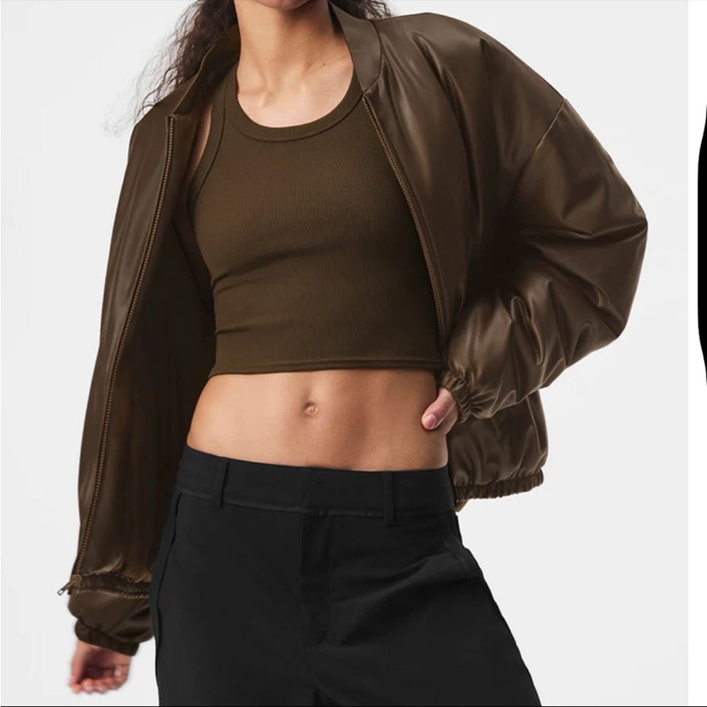 ALO Yoga Chocolate Brown Hooded Jacket